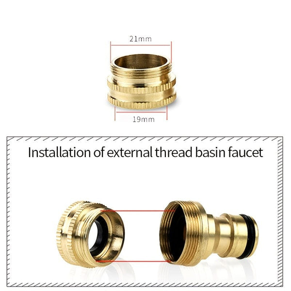 Planet Gates Joint Set 1 Set 18mm~32mm Universal Kitchen Water Hose Adapter Metal Faucet Connector Mixer Hose Adapter Tube Joint Fitting Garden Watering Tools