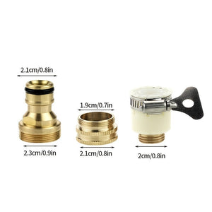 Planet Gates Joint Set 1 Set 18mm~32mm Universal Kitchen Water Hose Adapter Metal Faucet Connector Mixer Hose Adapter Tube Joint Fitting Garden Watering Tools