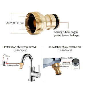 Planet Gates Joint Set 1 Set 18mm~32mm Universal Kitchen Water Hose Adapter Metal Faucet Connector Mixer Hose Adapter Tube Joint Fitting Garden Watering Tools