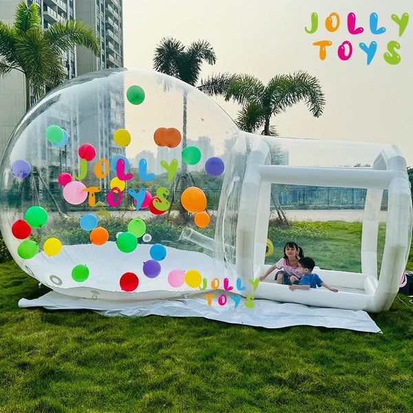 Planet Gates JOLLY TOYS Balloon inflatable bubble house with trampoline and transparent dome PVC material free shipping with blower
