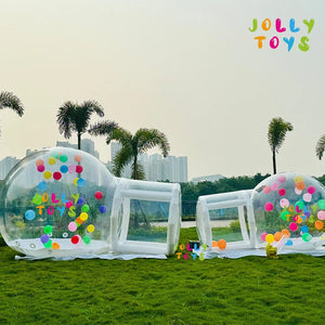 Planet Gates JOLLY TOYS Balloon inflatable bubble house with trampoline and transparent dome PVC material free shipping with blower
