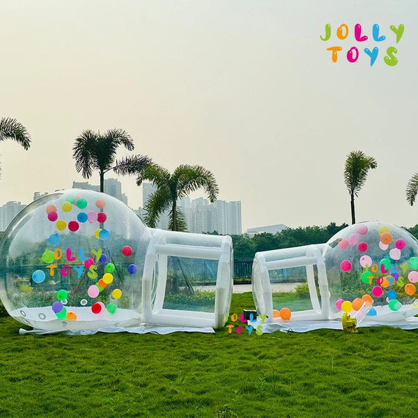 Planet Gates JOLLY TOYS Balloon inflatable bubble house with trampoline and transparent dome PVC material free shipping with blower
