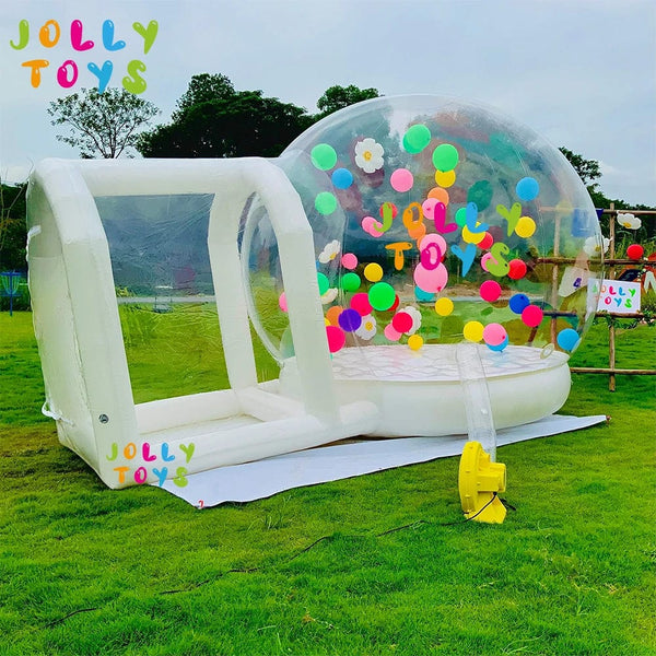 Planet Gates JOLLY TOYS Balloon inflatable bubble house with trampoline and transparent dome PVC material free shipping with blower
