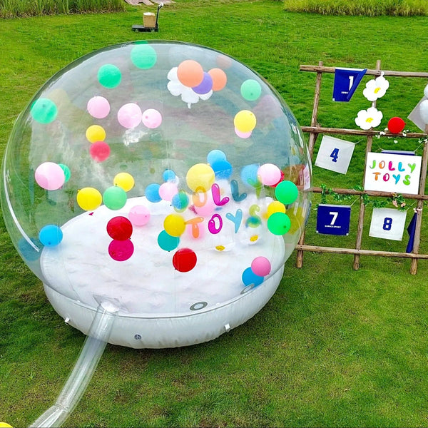Planet Gates JOLLY TOYS Balloon inflatable bubble house with trampoline and transparent dome PVC material free shipping with blower