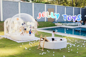 Planet Gates JOLLY TOYS Balloon inflatable bubble house with trampoline and transparent dome PVC material free shipping with blower