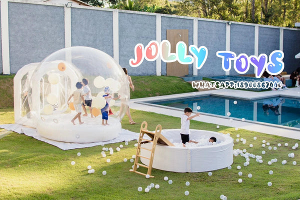 Planet Gates JOLLY TOYS Balloon inflatable bubble house with trampoline and transparent dome PVC material free shipping with blower