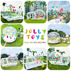 Planet Gates JOLLY TOYS Balloon inflatable bubble house with trampoline and transparent dome PVC material free shipping with blower