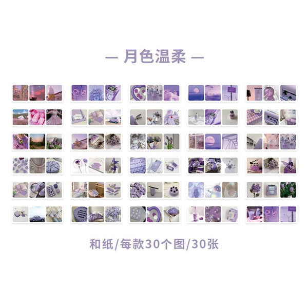 Planet Gates Journamm 30pcs/pack 90patterns/pack Ins Material Stickers Book Scrapbooking Junk Journal Creative Stationery DIY Deco Stickers