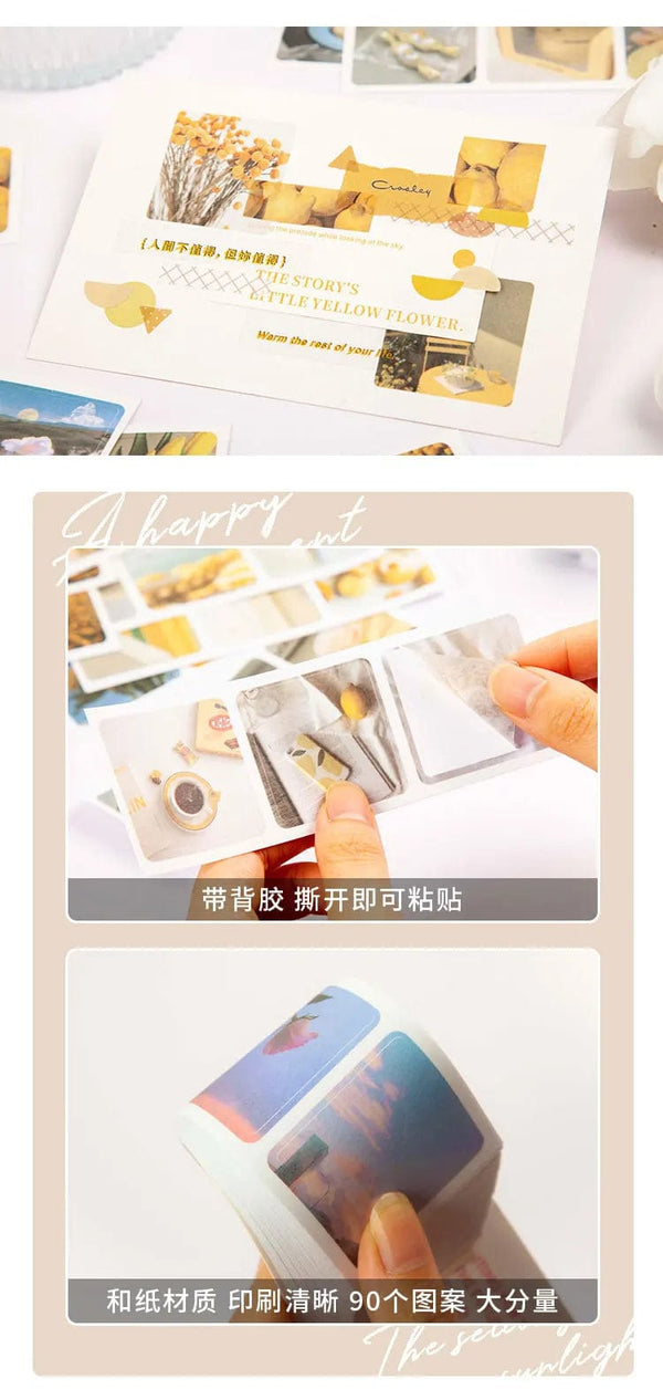 Planet Gates Journamm 30pcs/pack 90patterns/pack Ins Material Stickers Book Scrapbooking Junk Journal Creative Stationery DIY Deco Stickers