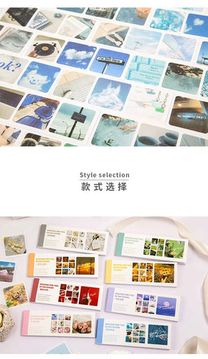 Planet Gates Journamm 30pcs/pack 90patterns/pack Ins Material Stickers Book Scrapbooking Junk Journal Creative Stationery DIY Deco Stickers