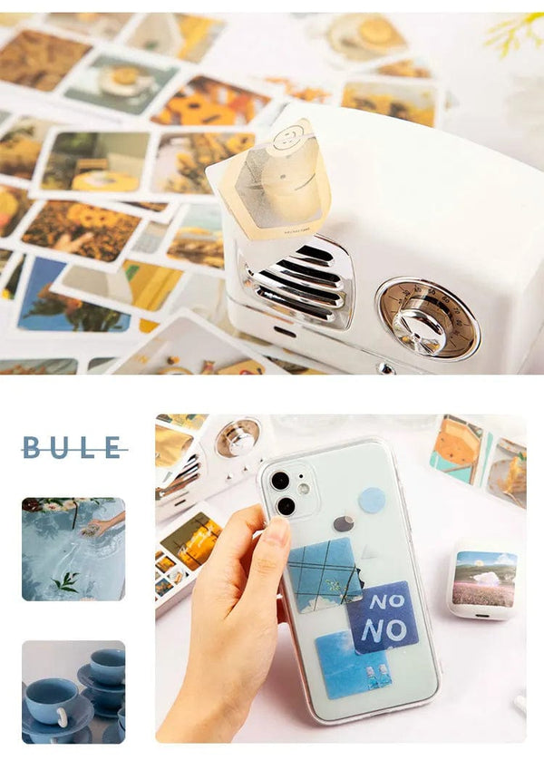 Planet Gates Journamm 30pcs/pack 90patterns/pack Ins Material Stickers Book Scrapbooking Junk Journal Creative Stationery DIY Deco Stickers