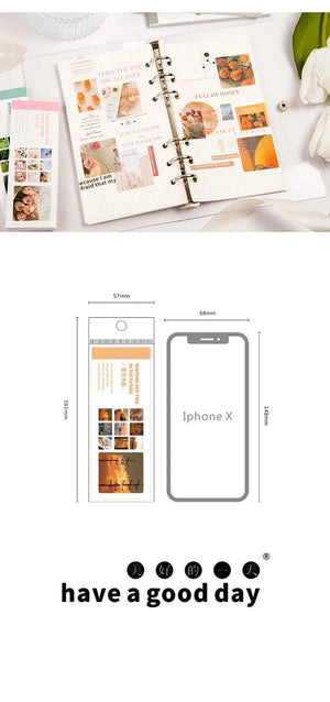 Planet Gates Journamm 30pcs/pack 90patterns/pack Ins Material Stickers Book Scrapbooking Junk Journal Creative Stationery DIY Deco Stickers