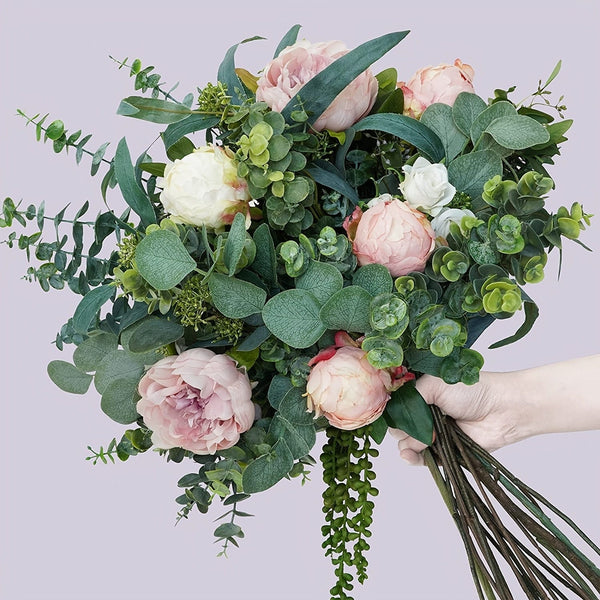 Planet Gates JQY5/YJL5 10pcs Artificial Eucalyptus Stem, Premium Oxidation Resistance Artificial Flower, Artificial Leaves Pick, Faux Eucalyptus Leaves Picks Greenery Plant Home Decor Room Decor