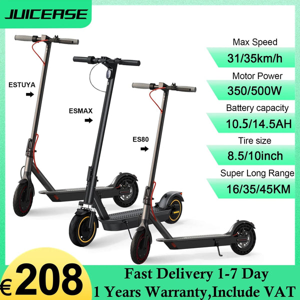 Planet Gates JUICEASE ESTUYA/ES80/ESMAX Electric Scooter For Adult 350/500W Motor E-scooter 35KM/H Max Speed 8.5/10inch Electric Kick Scooter
