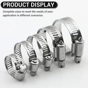 Planet Gates JUIDINTO 2-10pcs Adjustable Worm Gear Hose Clamp Stainless Steel 6-95mm Hose Clip Lock for Water and Gas Pipes