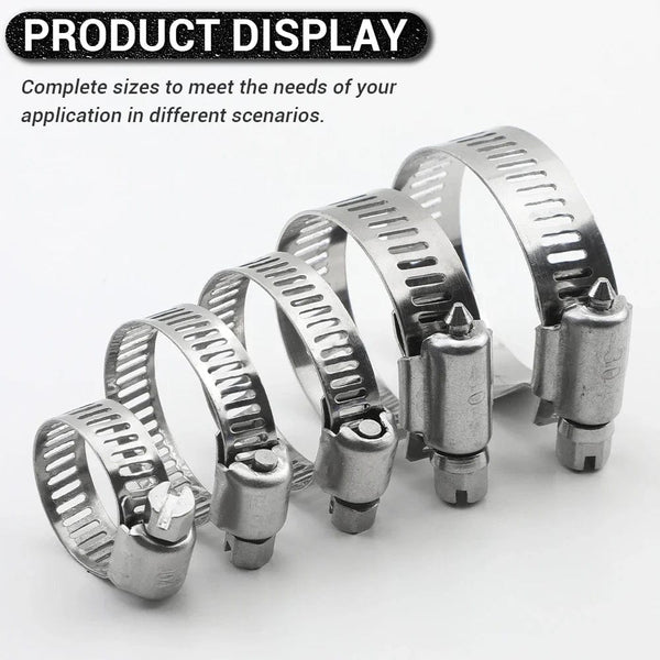 Planet Gates JUIDINTO 2-10pcs Adjustable Worm Gear Hose Clamp Stainless Steel 6-95mm Hose Clip Lock for Water and Gas Pipes