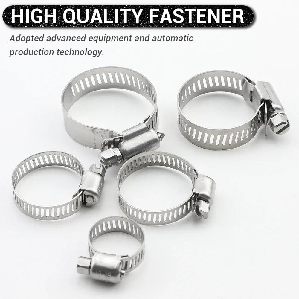 Planet Gates 52-76mm 2pcs JUIDINTO 2-10pcs Adjustable Worm Gear Hose Clamp Stainless Steel 6-95mm Hose Clip Lock for Water and Gas Pipes