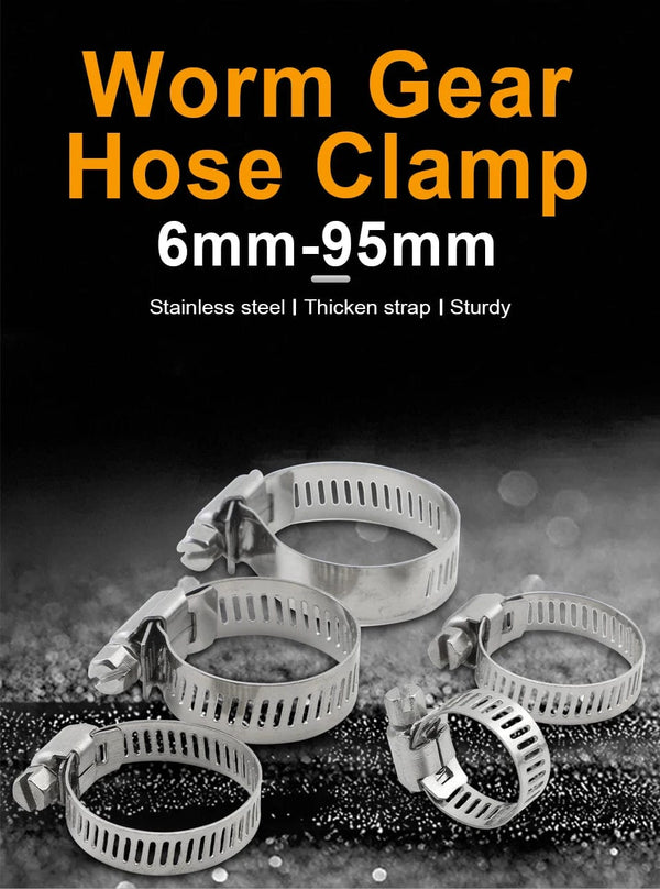 Planet Gates JUIDINTO 2-10pcs Adjustable Worm Gear Hose Clamp Stainless Steel 6-95mm Hose Clip Lock for Water and Gas Pipes