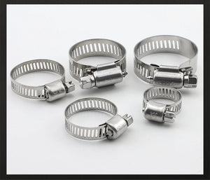 Planet Gates JUIDINTO 2-10pcs Adjustable Worm Gear Hose Clamp Stainless Steel 6-95mm Hose Clip Lock for Water and Gas Pipes