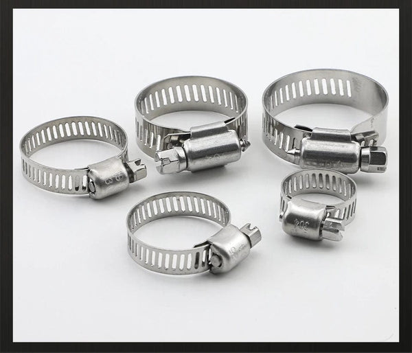 Planet Gates JUIDINTO 2-10pcs Adjustable Worm Gear Hose Clamp Stainless Steel 6-95mm Hose Clip Lock for Water and Gas Pipes