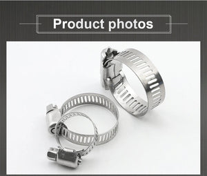 Planet Gates JUIDINTO 2-10pcs Adjustable Worm Gear Hose Clamp Stainless Steel 6-95mm Hose Clip Lock for Water and Gas Pipes