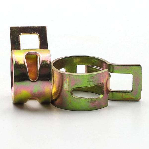 Planet Gates JUIDINTO 20pcs Fuel line Spring Clamp 6-15mm Spring Clip Fuel Oil Line Silicone Vacuum Hose Clamps Carbon Steel Zinc Plated Clip
