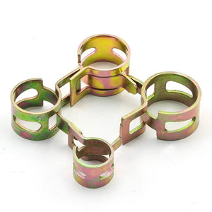 Planet Gates JUIDINTO 20pcs Fuel line Spring Clamp 6-15mm Spring Clip Fuel Oil Line Silicone Vacuum Hose Clamps Carbon Steel Zinc Plated Clip