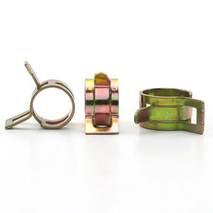 Planet Gates JUIDINTO 20pcs Fuel line Spring Clamp 6-15mm Spring Clip Fuel Oil Line Silicone Vacuum Hose Clamps Carbon Steel Zinc Plated Clip