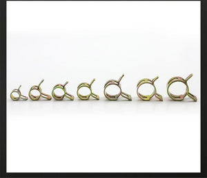 Planet Gates JUIDINTO 20pcs Fuel line Spring Clamp 6-15mm Spring Clip Fuel Oil Line Silicone Vacuum Hose Clamps Carbon Steel Zinc Plated Clip