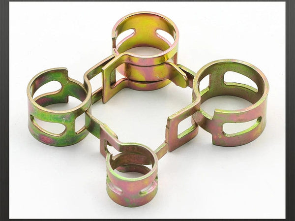 Planet Gates JUIDINTO 20pcs Fuel line Spring Clamp 6-15mm Spring Clip Fuel Oil Line Silicone Vacuum Hose Clamps Carbon Steel Zinc Plated Clip