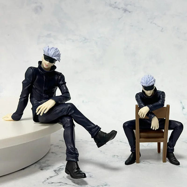 Planet Gates Jujutsu Kaisen 11cm 14cm Sitting Satoru Gojo Figure With Chair Break Time Collection Model Anime Decoration Toys Gifts