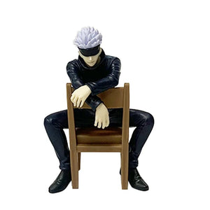 Planet Gates Jujutsu Kaisen 11cm 14cm Sitting Satoru Gojo Figure With Chair Break Time Collection Model Anime Decoration Toys Gifts