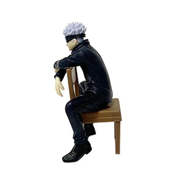 Planet Gates Jujutsu Kaisen 11cm 14cm Sitting Satoru Gojo Figure With Chair Break Time Collection Model Anime Decoration Toys Gifts