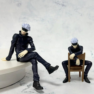 Planet Gates Jujutsu Kaisen 11cm 14cm Sitting Satoru Gojo Figure With Chair Break Time Collection Model Anime Decoration Toys Gifts