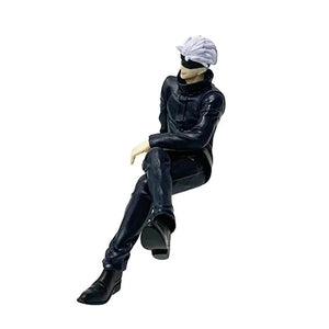Planet Gates Jujutsu Kaisen 11cm 14cm Sitting Satoru Gojo Figure With Chair Break Time Collection Model Anime Decoration Toys Gifts