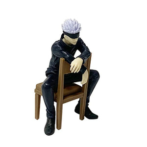 Planet Gates Jujutsu Kaisen 11cm 14cm Sitting Satoru Gojo Figure With Chair Break Time Collection Model Anime Decoration Toys Gifts