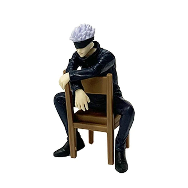 Planet Gates Jujutsu Kaisen 11cm 14cm Sitting Satoru Gojo Figure With Chair Break Time Collection Model Anime Decoration Toys Gifts
