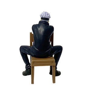 Planet Gates Jujutsu Kaisen 11cm 14cm Sitting Satoru Gojo Figure With Chair Break Time Collection Model Anime Decoration Toys Gifts