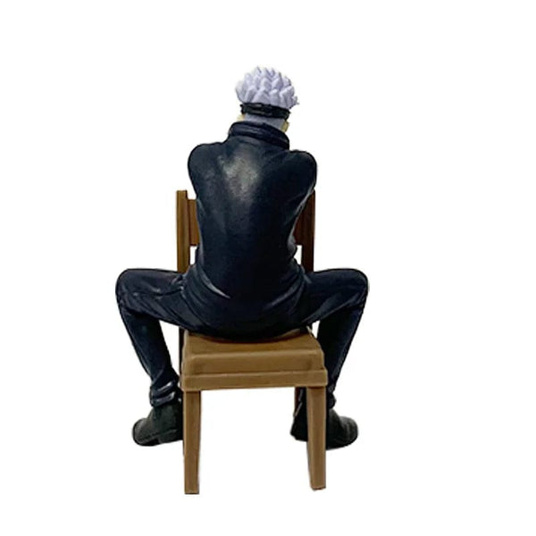 Planet Gates Jujutsu Kaisen 11cm 14cm Sitting Satoru Gojo Figure With Chair Break Time Collection Model Anime Decoration Toys Gifts