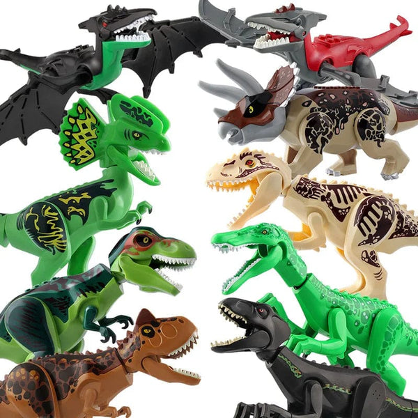 Planet Gates Jurassic Dino World Large Dinosaurs Figures Bricks Building Blocks Velociraptor T-Rex Triceratops Indominus Rex Toys For Kids