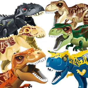 Planet Gates Jurassic Dino World Large Dinosaurs Figures Bricks Building Blocks Velociraptor T-Rex Triceratops Indominus Rex Toys For Kids