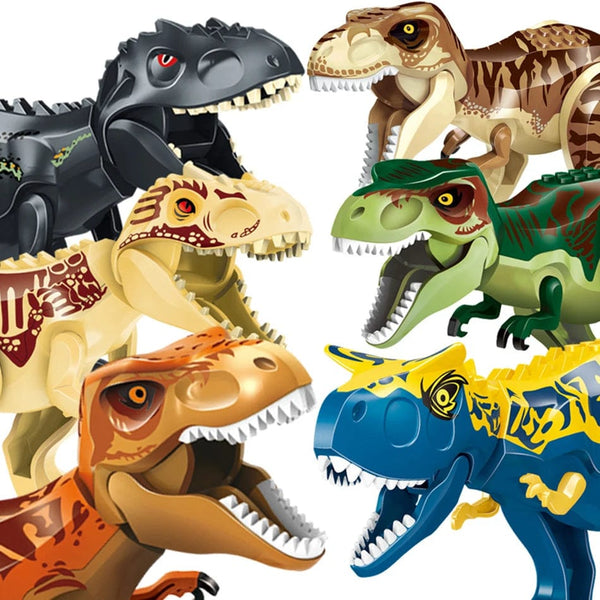 Planet Gates Jurassic Dino World Large Dinosaurs Figures Bricks Building Blocks Velociraptor T-Rex Triceratops Indominus Rex Toys For Kids