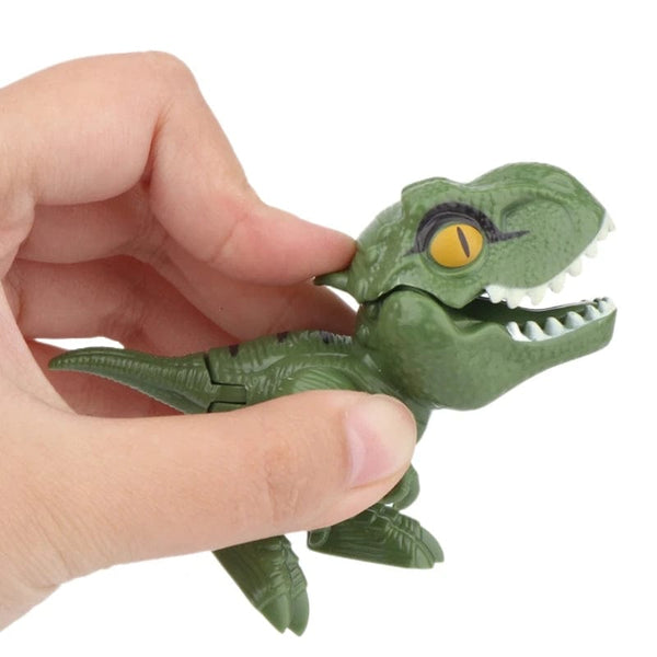 Planet Gates Jurassic Finger Dinosaur Triceratops Tyrannosaurus Model Toys for Kids Creative Finger Biting Dinosaurs Interactive Toy Boy Gift