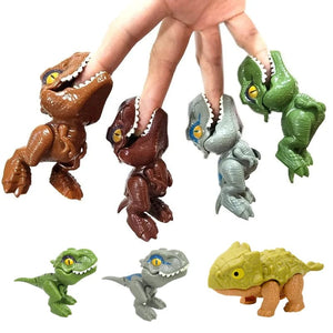 Planet Gates Jurassic Finger Dinosaur Triceratops Tyrannosaurus Model Toys for Kids Creative Finger Biting Dinosaurs Interactive Toy Boy Gift