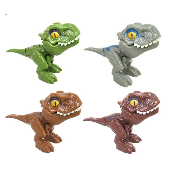 Planet Gates Jurassic Finger Dinosaur Triceratops Tyrannosaurus Model Toys for Kids Creative Finger Biting Dinosaurs Interactive Toy Boy Gift