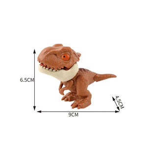 Planet Gates Jurassic Finger Dinosaur Triceratops Tyrannosaurus Model Toys for Kids Creative Finger Biting Dinosaurs Interactive Toy Boy Gift