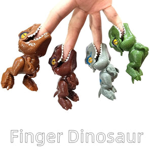Planet Gates Jurassic Finger Dinosaur Triceratops Tyrannosaurus Model Toys for Kids Creative Finger Biting Dinosaurs Interactive Toy Boy Gift