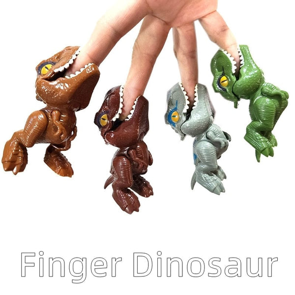 Planet Gates Jurassic Finger Dinosaur Triceratops Tyrannosaurus Model Toys for Kids Creative Finger Biting Dinosaurs Interactive Toy Boy Gift