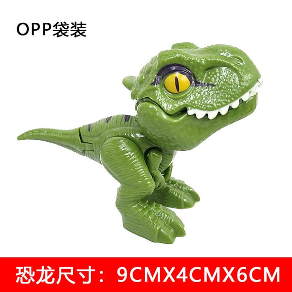 Planet Gates Jurassic Finger Dinosaur Triceratops Tyrannosaurus Model Toys for Kids Creative Finger Biting Dinosaurs Interactive Toy Boy Gift