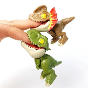 Planet Gates Jurassic Finger Dinosaur Triceratops Tyrannosaurus Model Toys for Kids Creative Finger Biting Dinosaurs Interactive Toy Boy Gift